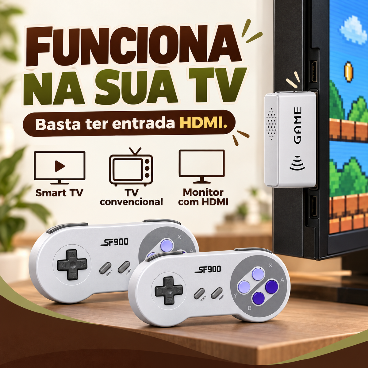 Compatibilidade do Casaro RetroPlay com TVs e monitores HDMI