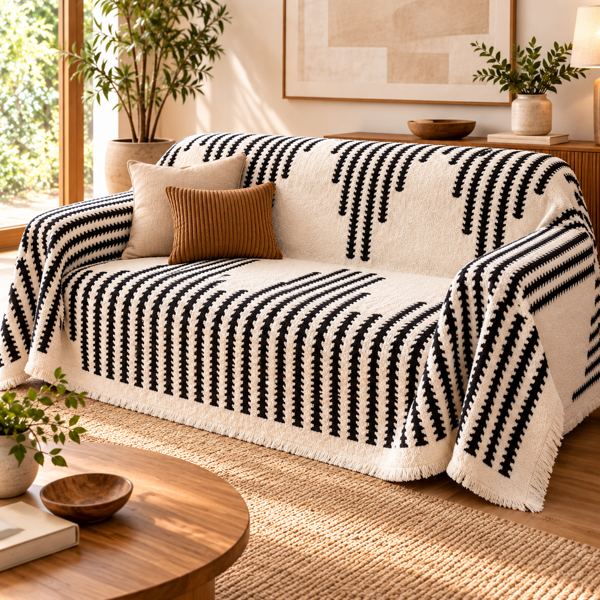 Casaro LineaGuard off-white aplicada em sofá compacto de dois lugares