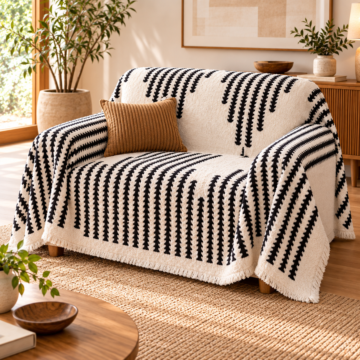 Casaro LineaGuard off-white aplicada em poltrona
