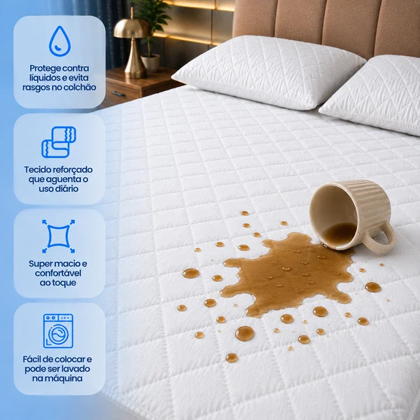 [COMPRE 1, LEVE 3] HydraSoft™ Jogo de Cama Impermeável Premium – Capa + 2 Fronhas