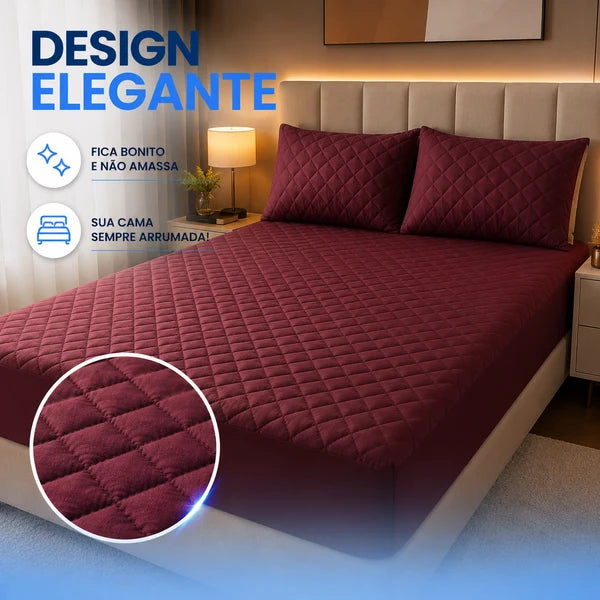 [COMPRE 1, LEVE 3] HydraSoft™ Jogo de Cama Impermeável Premium – Capa + 2 Fronhas