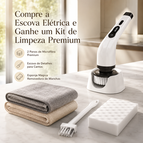 Escova Elétrica Multifuncional 9 em 1 + KIT de limpeza Premium