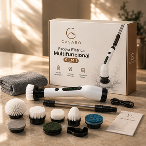 Escova Elétrica Multifuncional 9 em 1 + KIT de limpeza Premium