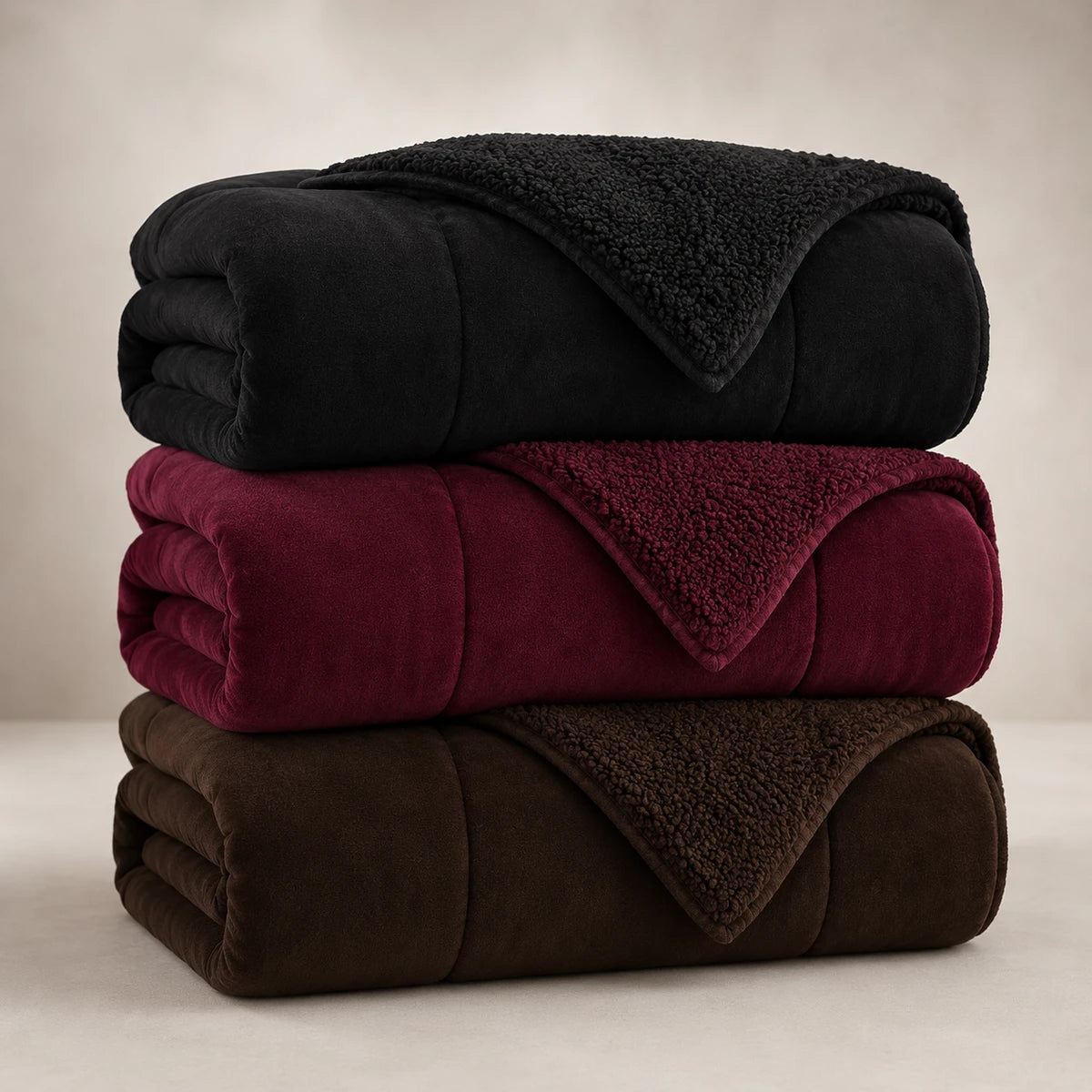 [COMPRE 1, LEVE 3] Coberdrom Casal Sherpa - Edredom Premium Algodão Turco e pele de Carneiro